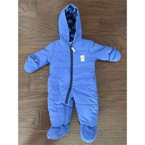 Blue Fleece Lined Baby Bunting